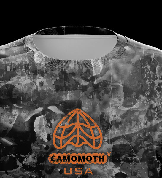 Men's Camomoth® Gunsmoke Orange Short Sleeve Shirt